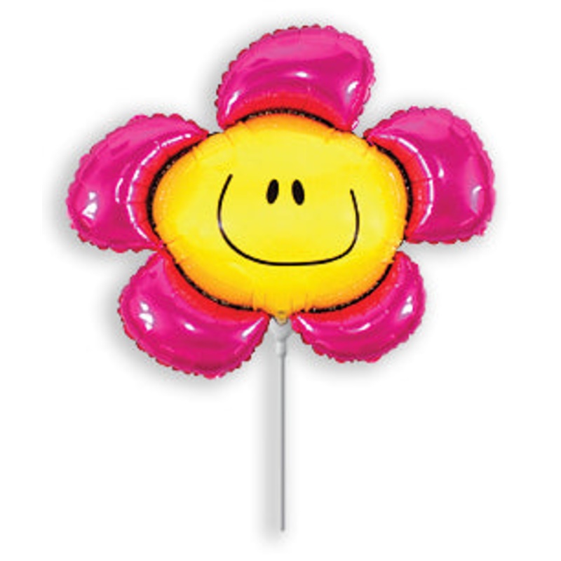Airfill Only Fuchsia Flower Balloon