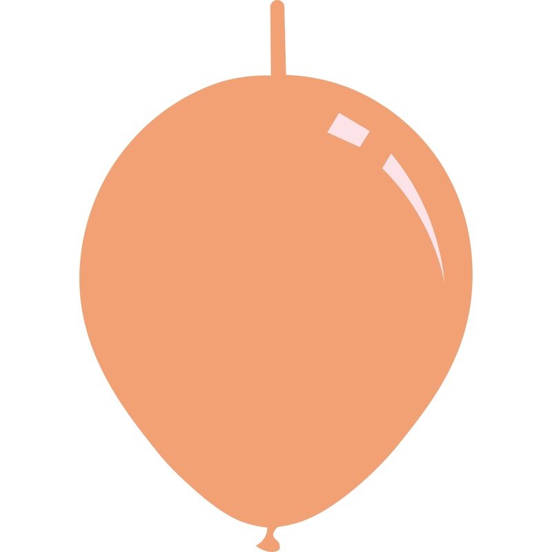 11" Deco Peach Decomex Linking Latex Balloons (100 Per Bag)