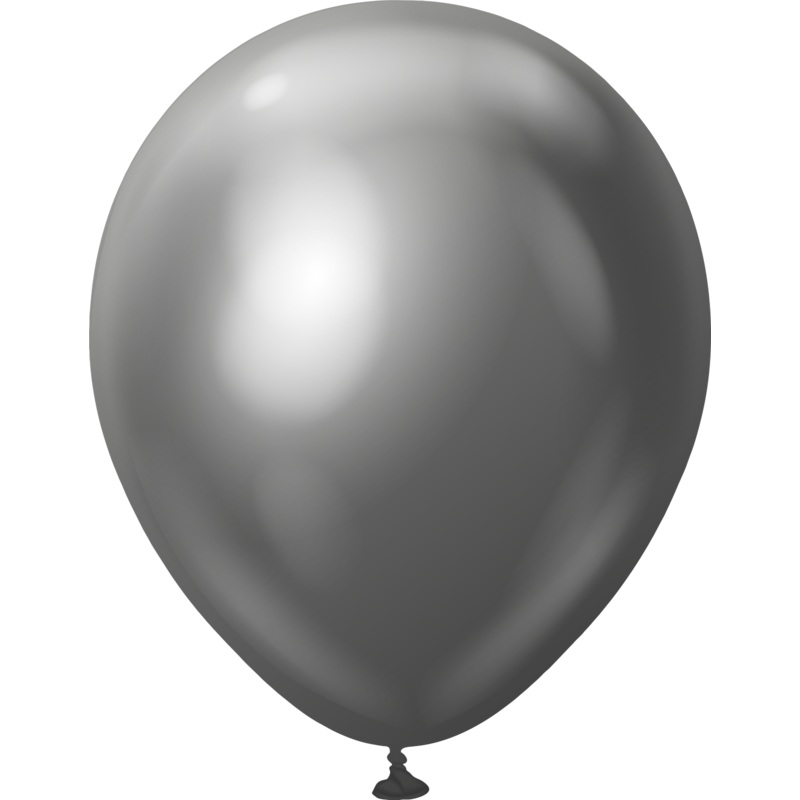 12" Kalisan Latex Balloons Mirror Space Grey (50 Per Bag)