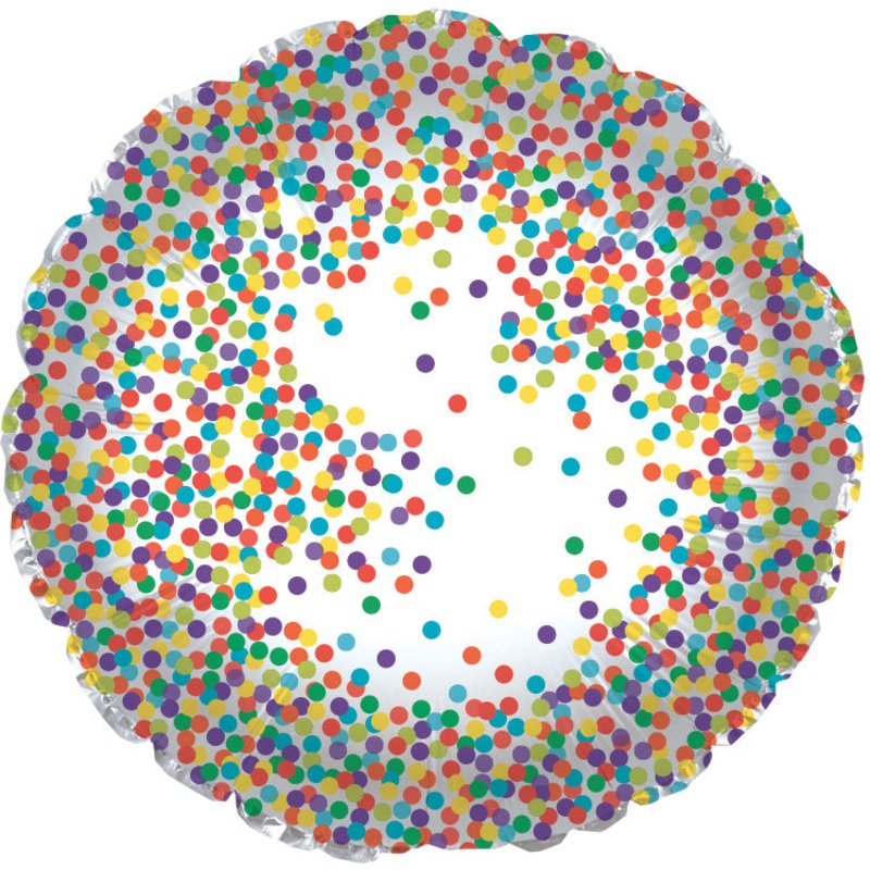 14" Airfill Only Pearlized Confetti Foil Balloon