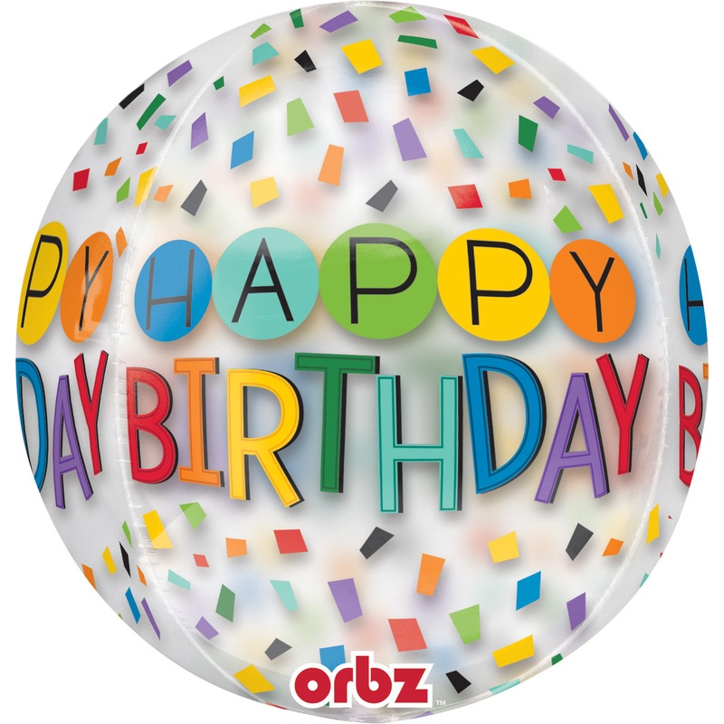 16" Happy Birthday Rainbow Balloon