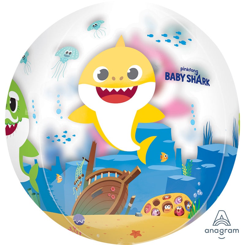 16" Orbz Baby Shark Foil Balloon