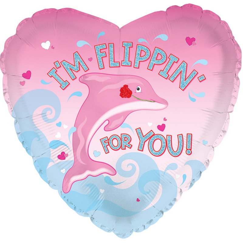 17" I'M Flippin' For You Foil Balloon