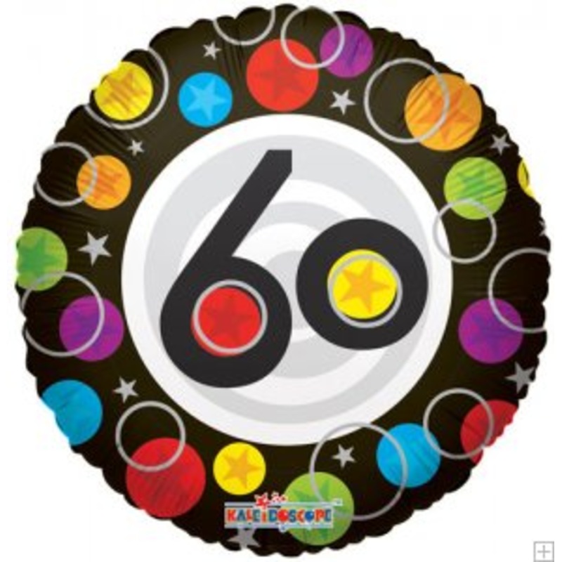 18" Foil Balloon Number 60 Dots