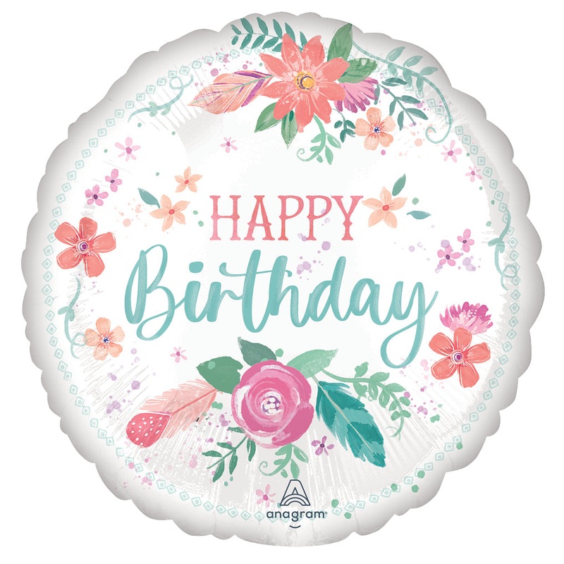 18" Free Spirit Birthday Foil Balloon