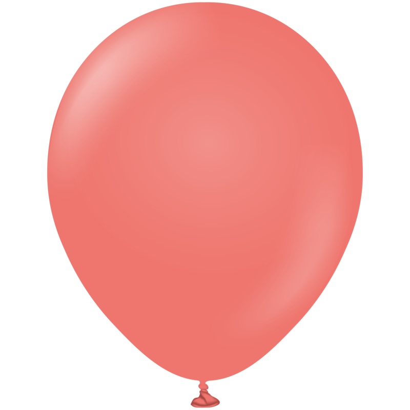 18" Kalisan Latex Balloons Standard Coral (25 Per Bag)
