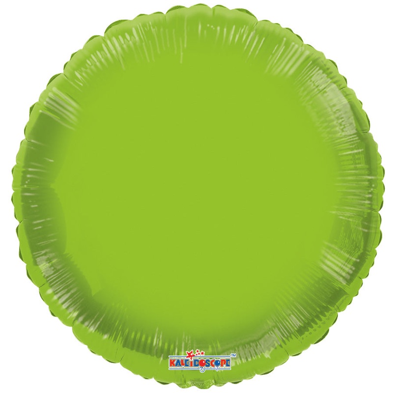 18" Solid Green Neon Gellibean Foil Balloon