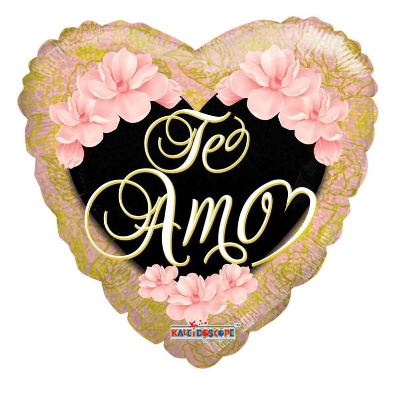 18" Te Amo Dorado Holographic Foil Balloon (Spanish)
