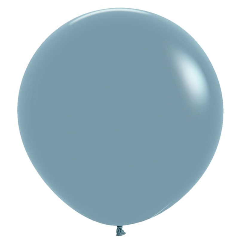 24" Sempertex Latex Balloons (3 Per Bag) Pastel Dusk Blue