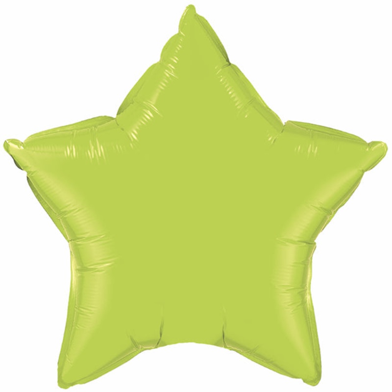 36" Star Foil Mylar Balloon Lime Green