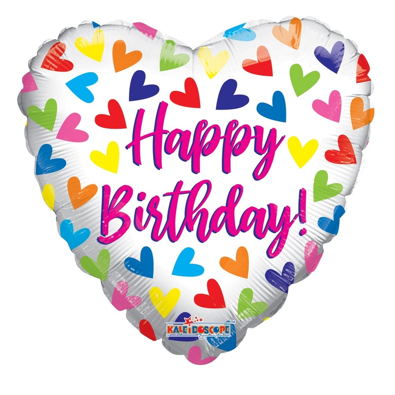 4" Airfill Only Floating Hearts Gellibean Foil Balloons