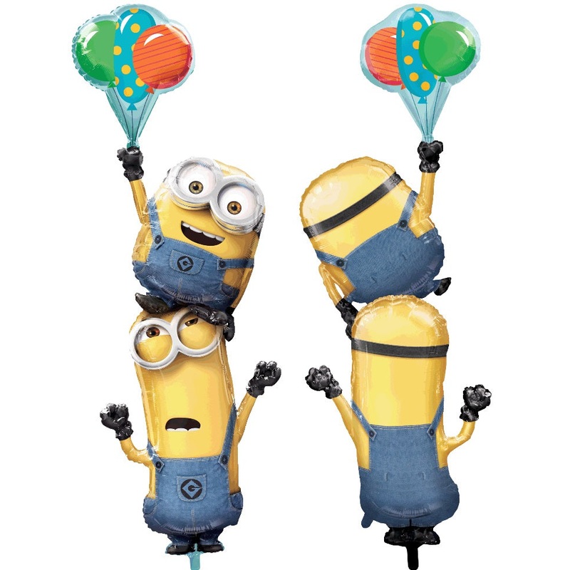 61" Multi-Balloon Minions Stacker Foil Balloon