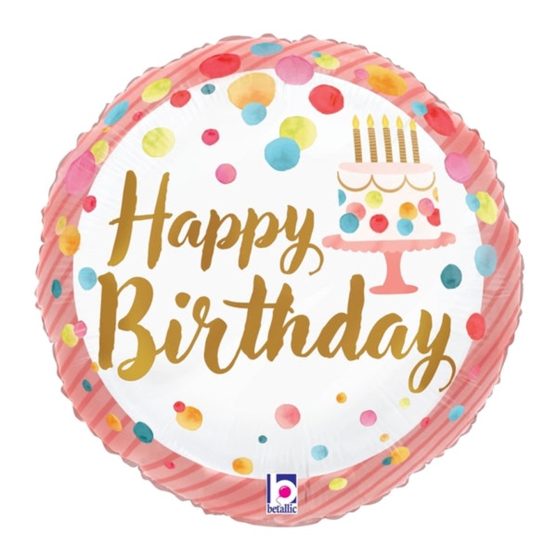 9" Airfill Only Satin Birthday Pink Party Foil Balloon