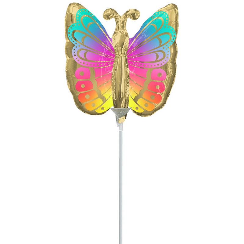 Airfill Only Mini Shape Colorful Butterfly Foil Balloon