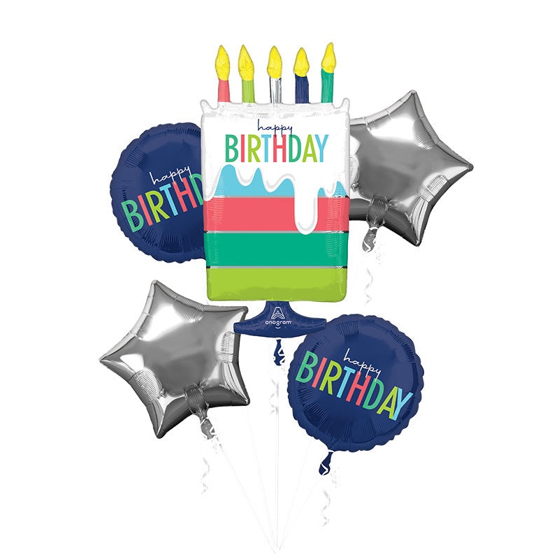 Bouquet Modern Birthday Foil Balloon