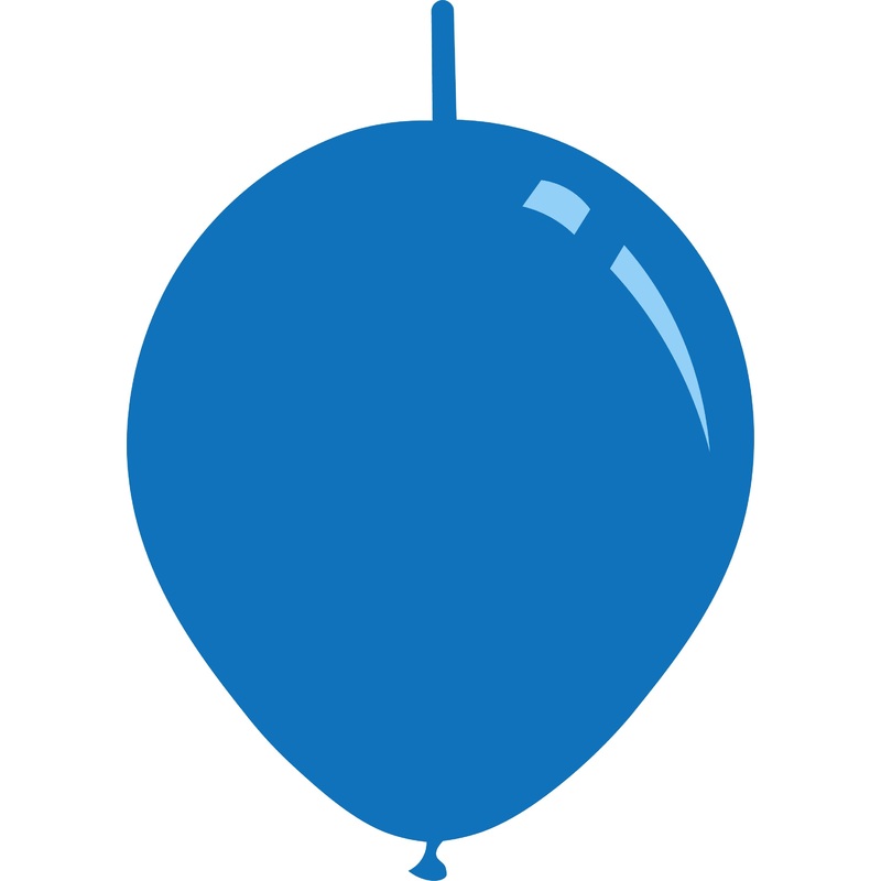 11" Metallic Blue Decomex Linking Latex Balloons (100 Per Bag)