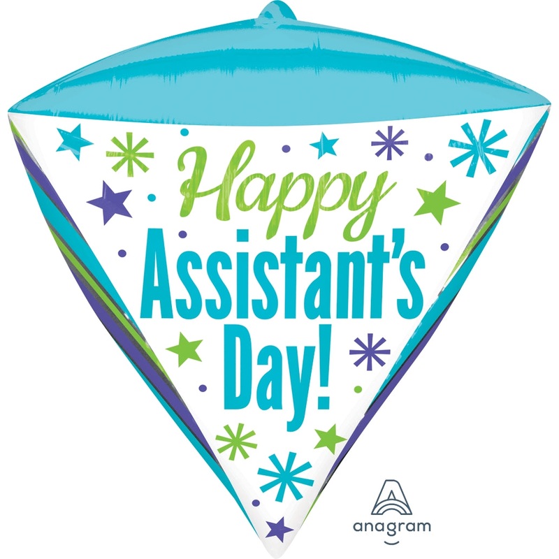 17" Jumbo Diamondz Assistant's Day Stripes Balloon