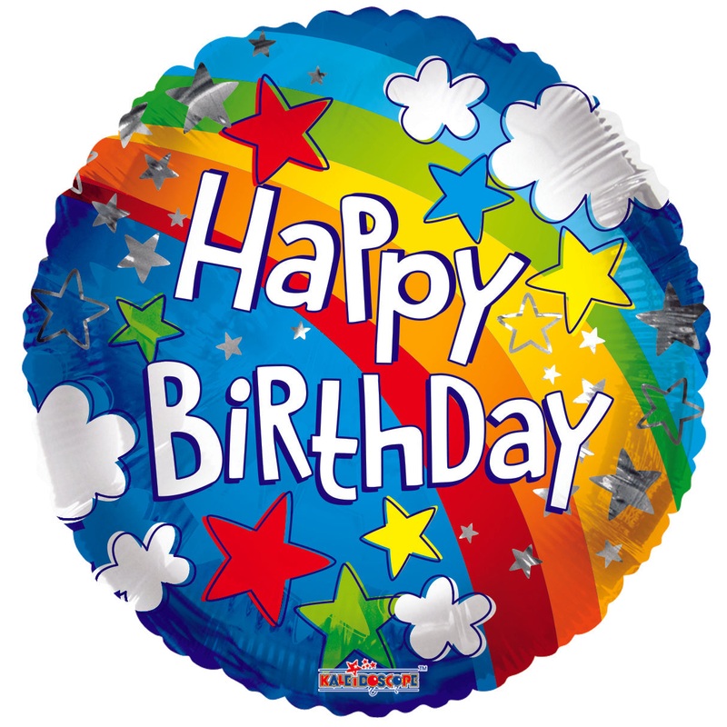 18" Birthday Rainbow Foil Balloon