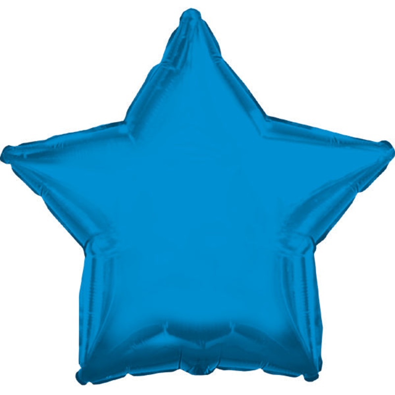 18" CTI Brand Blue Star Foil Balloon