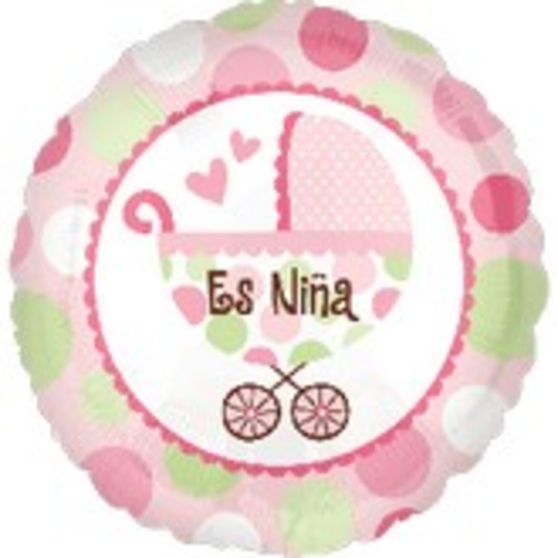 18" Es Nia (Baby Girl Spanish) Balloon