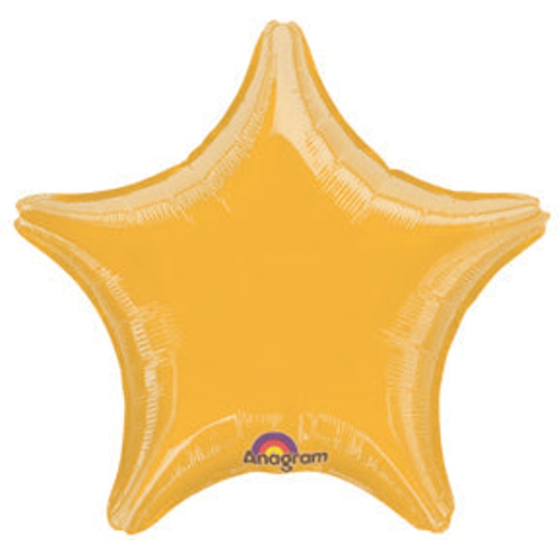 18" Gold Star Anagram Brand Balloon