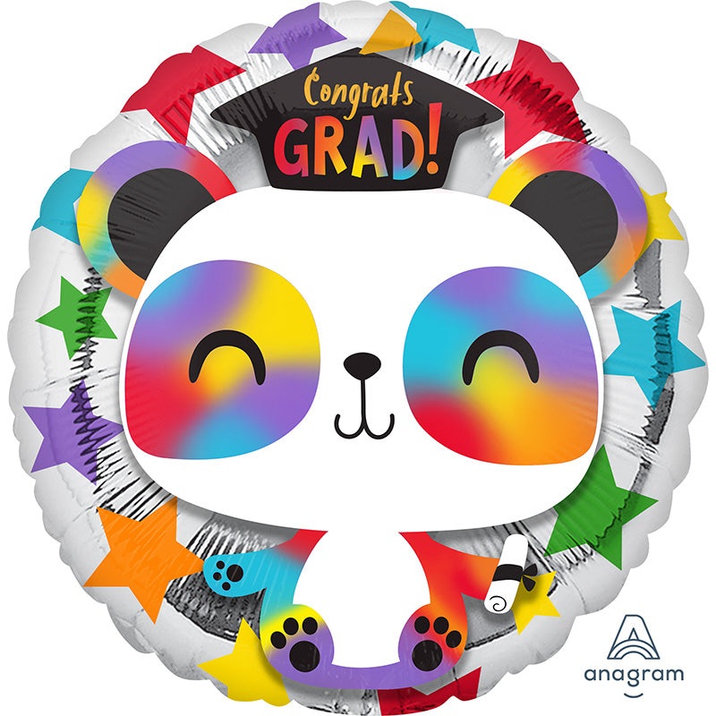 18" Grad Panda Foil Balloon