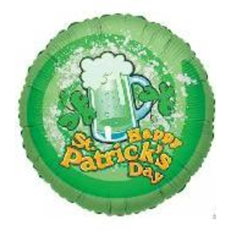 18" Happy St. Patricks Beer Balloon