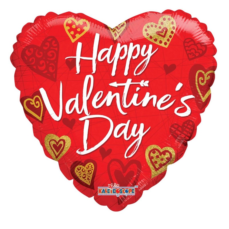 18" Happy Valentine's Day Hearts & ArrowsBalloon
