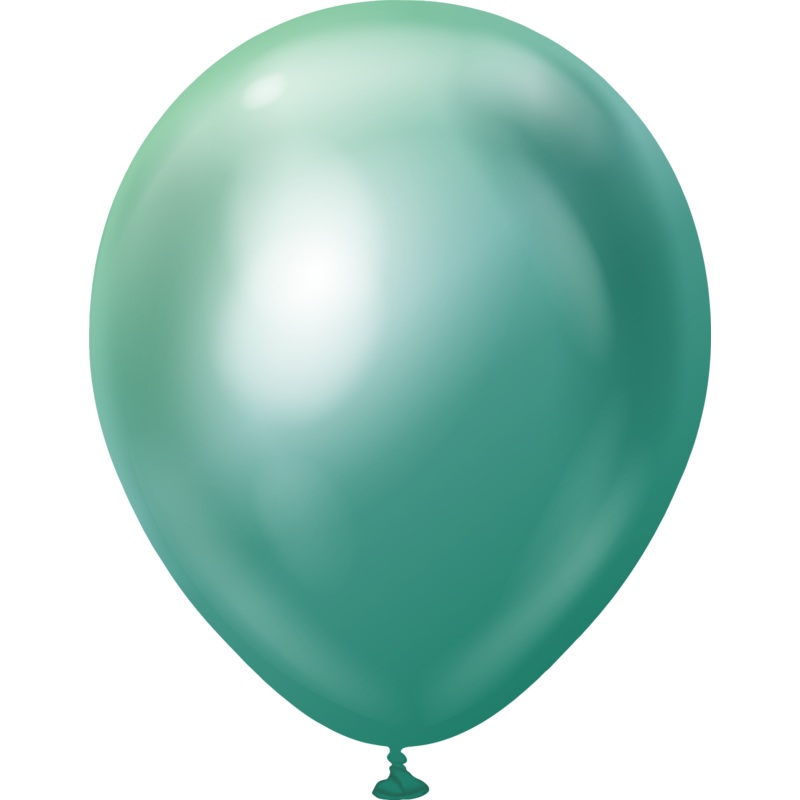 18" Kalisan Latex Balloons Mirror Green (25 Per Bag)