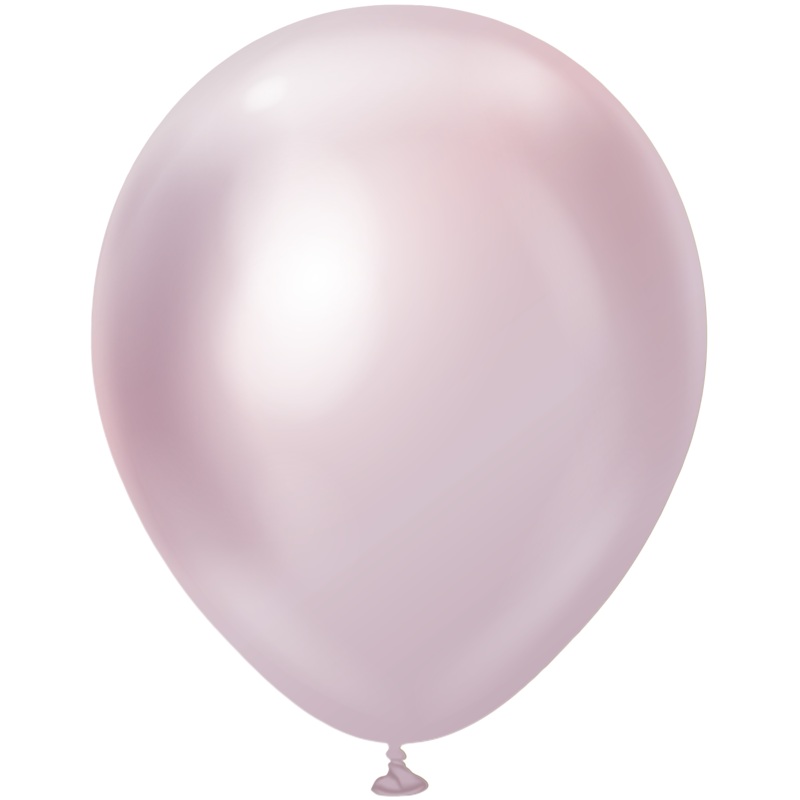 18" Kalisan Latex Balloons Mirror Pink Gold (25 Per Bag)