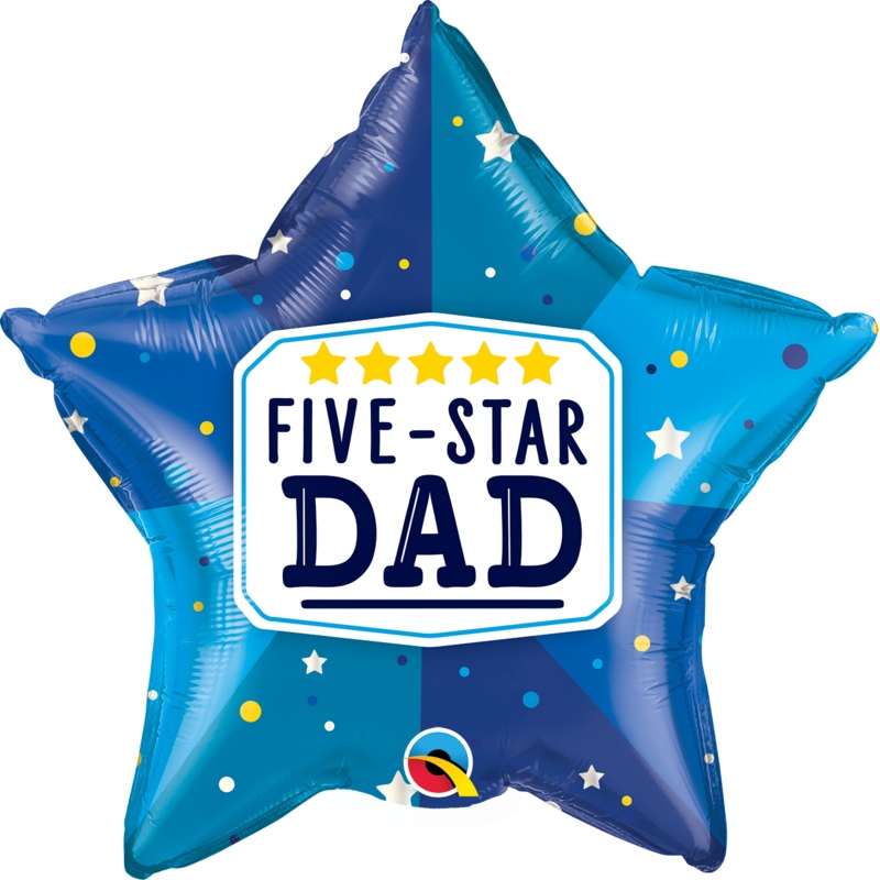 20" Star Five-Star Dad Foil Balloon