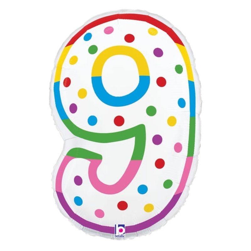 24" Birthday Candle 9 Foil Balloon