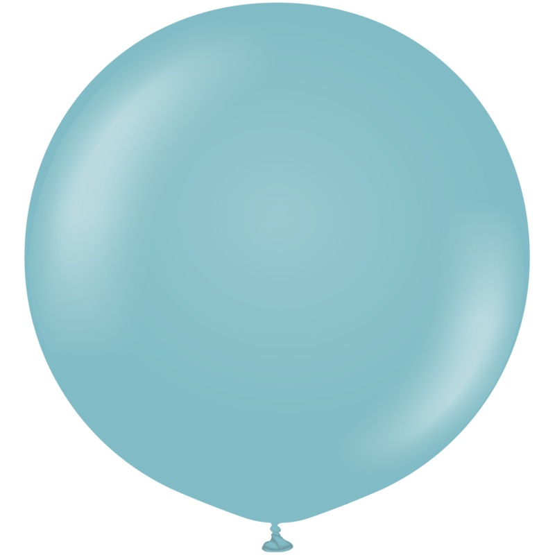 24" Kalisan Latex Balloons Retro Blue Glass (5 Per Bag)
