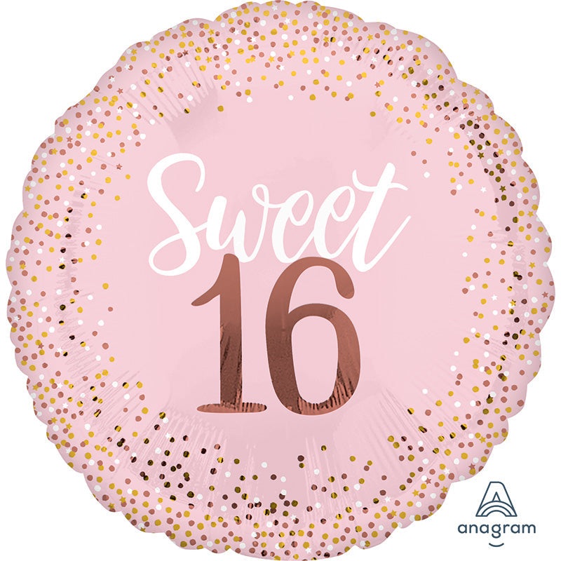 28" Jumbo Sixteen Blush Foil Balloon