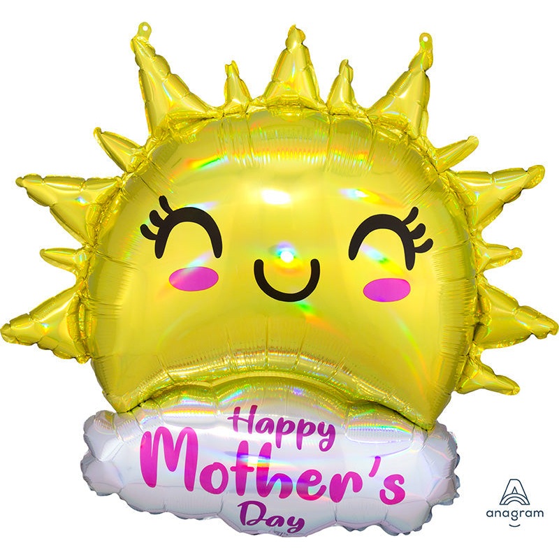 29" Happy Mother's Day Sun Holographic Foil Balloon