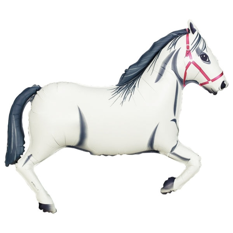 43" Foil Shape Balloon White Horse