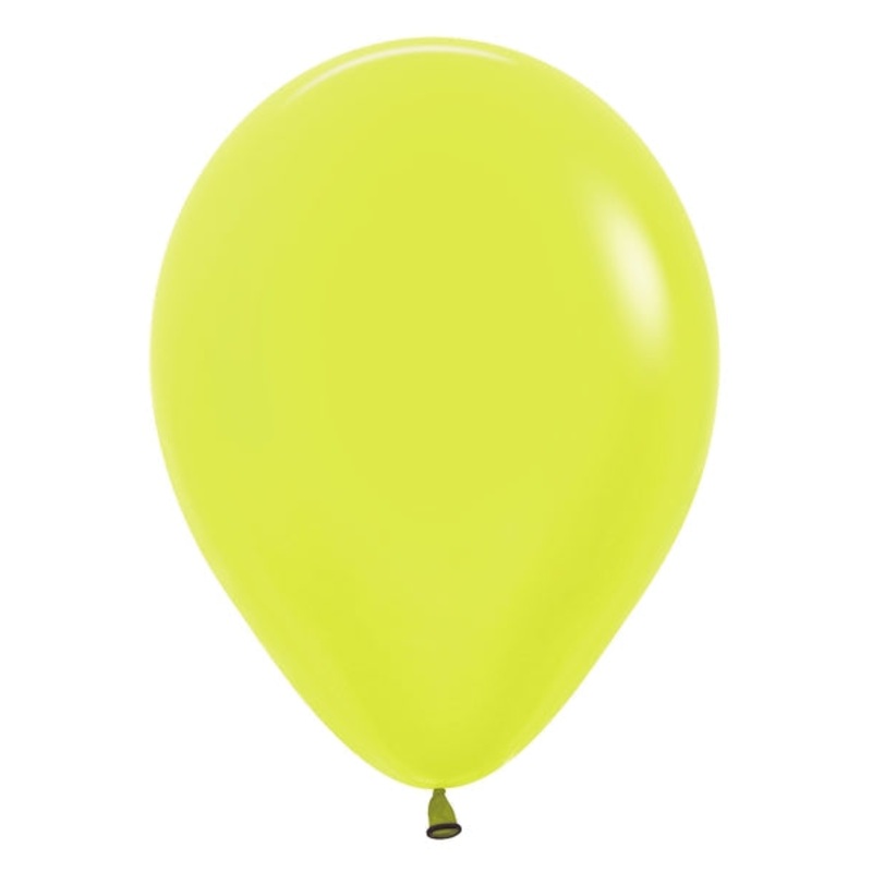 5" Latex Balloons Sempertex/Betallic (50 pieces/bag) Neon Yellow