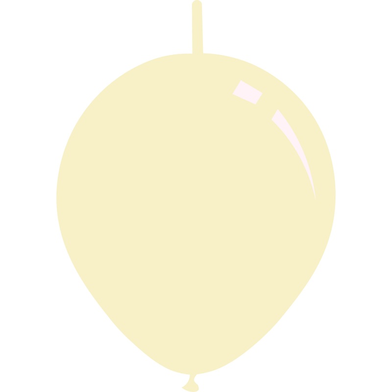 6" Deco Ivory Decomex Linking Latex Balloons (100 Per Bag)