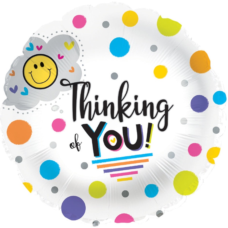 9" Airfill Only Thinking Of You Thought Cloud Foil Balloon