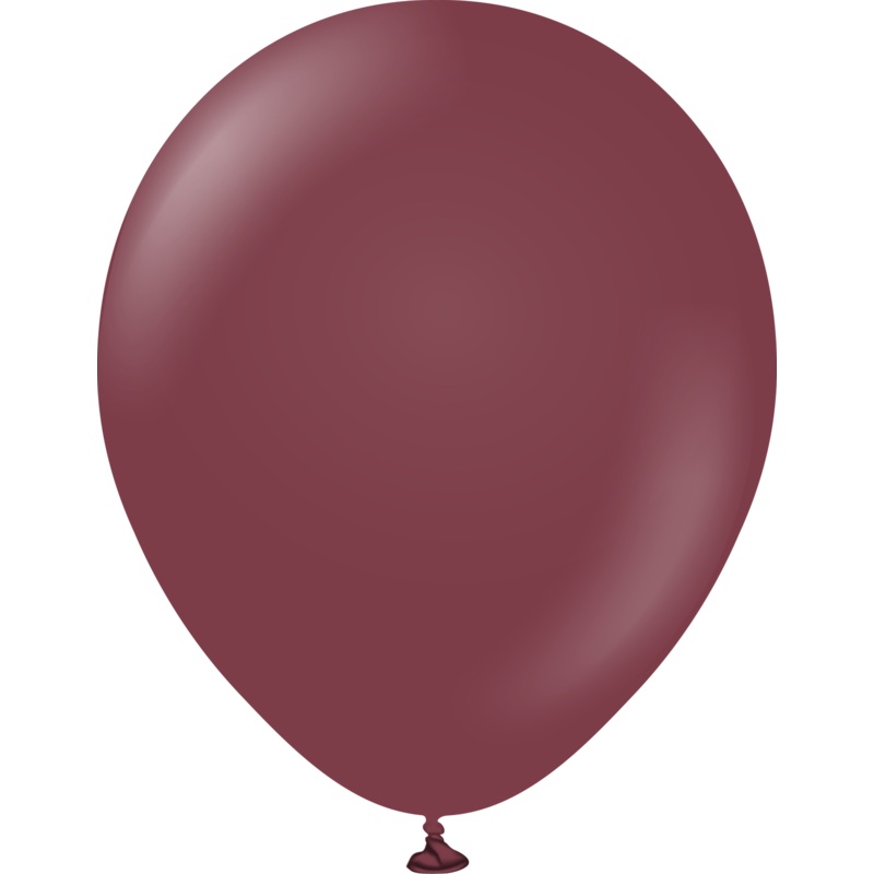 12" Kalisan Latex Balloons Standard Burgundy (50 Per Bag)