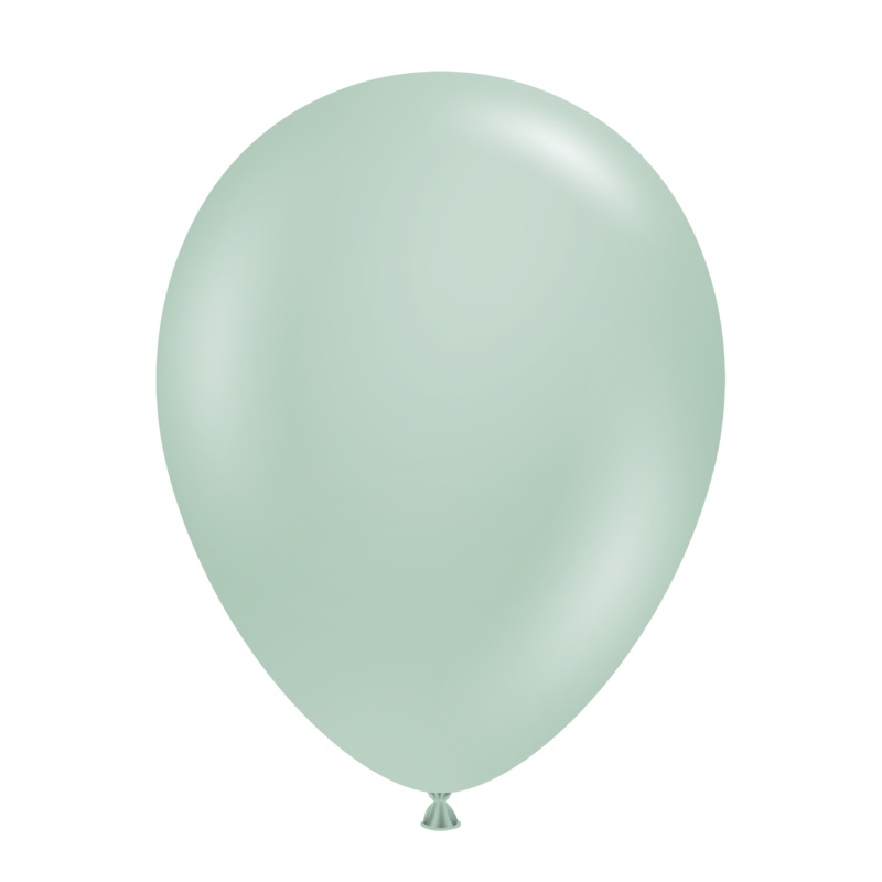 17" Empower-Mint Tuftex Latex Balloons Designer Balloons (25 Per Bag)