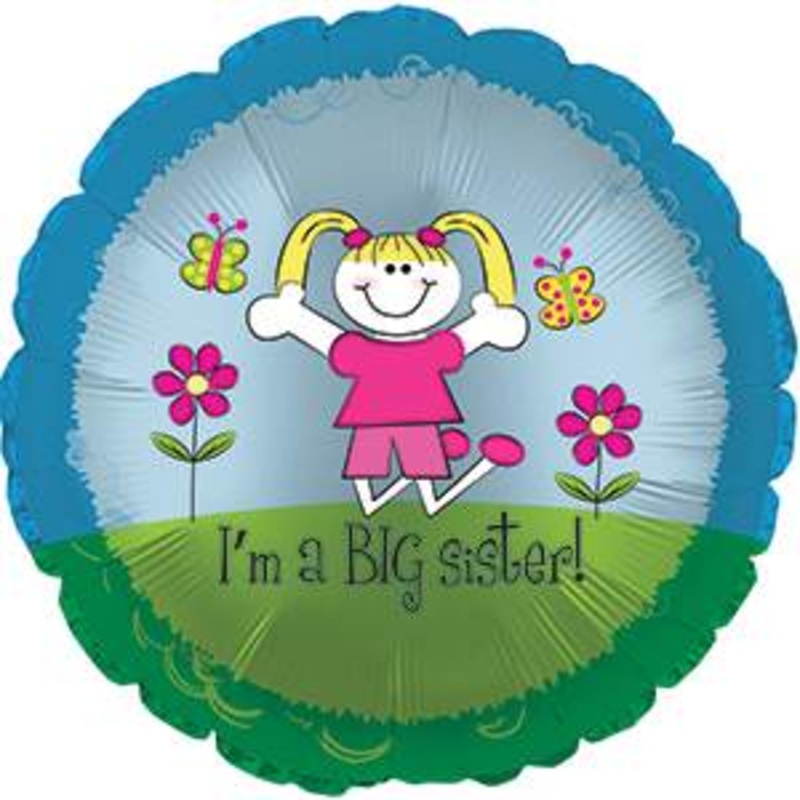 17" I'm A Big Sister Foil Balloon