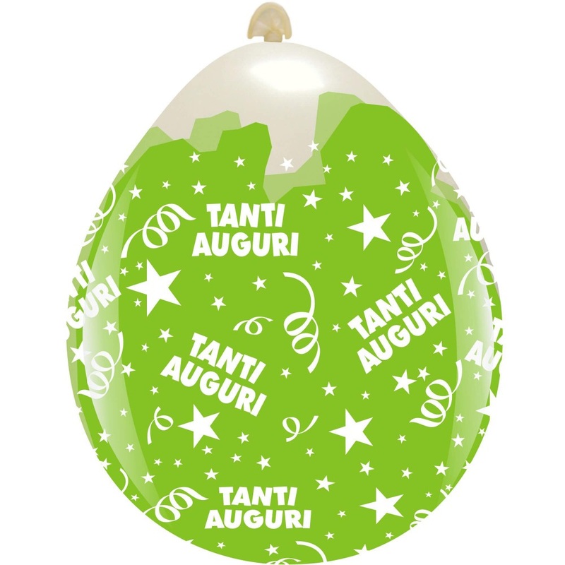18" Best Wishes All Around (10 Per Bag) Cattex Brand Printed Stuffing Latex Balloons