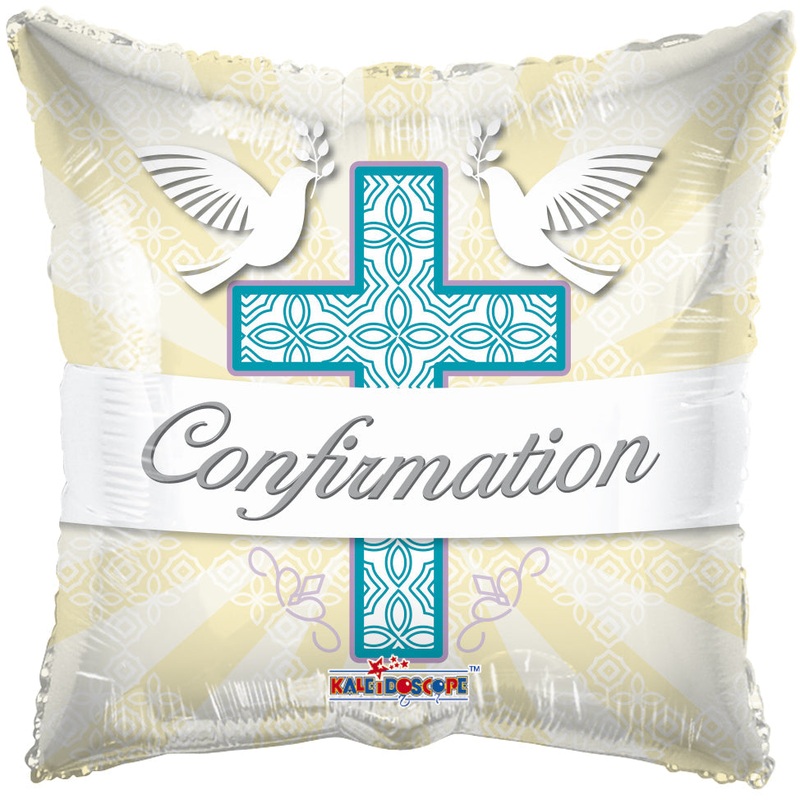 18" Cross Confirmation Foil Balloon