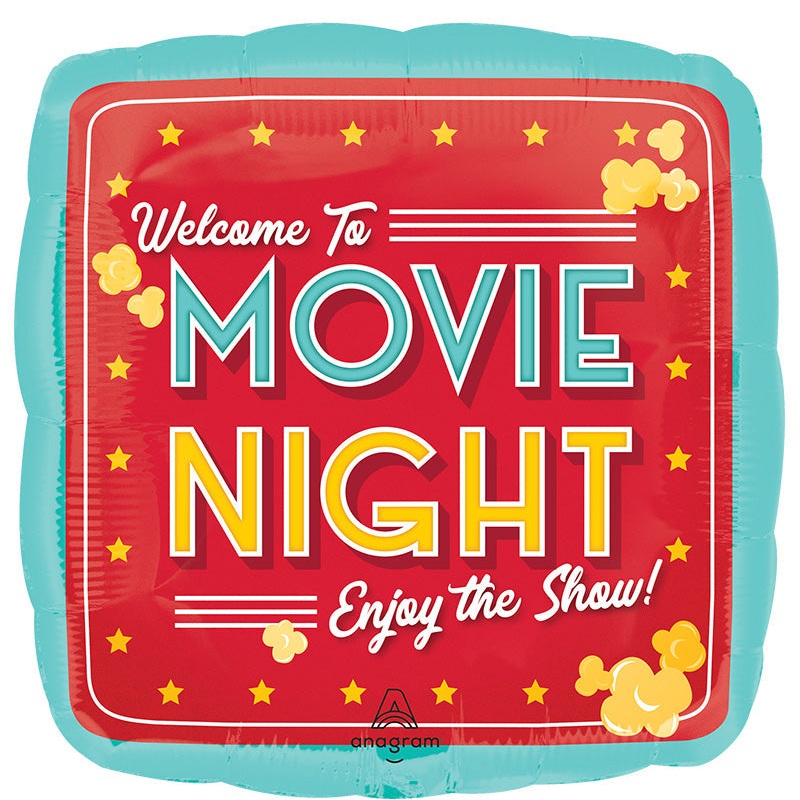 18" Movie Night Foil Balloon