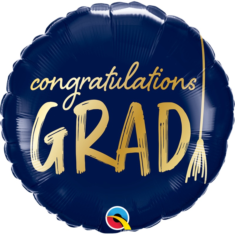 18" Round Congratulations Grad Tassel Foil Balloon