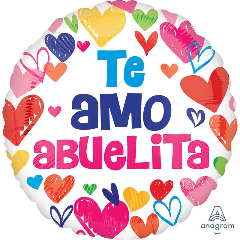 18" Te Amo Abuelita Foil Balloon (Spanish)