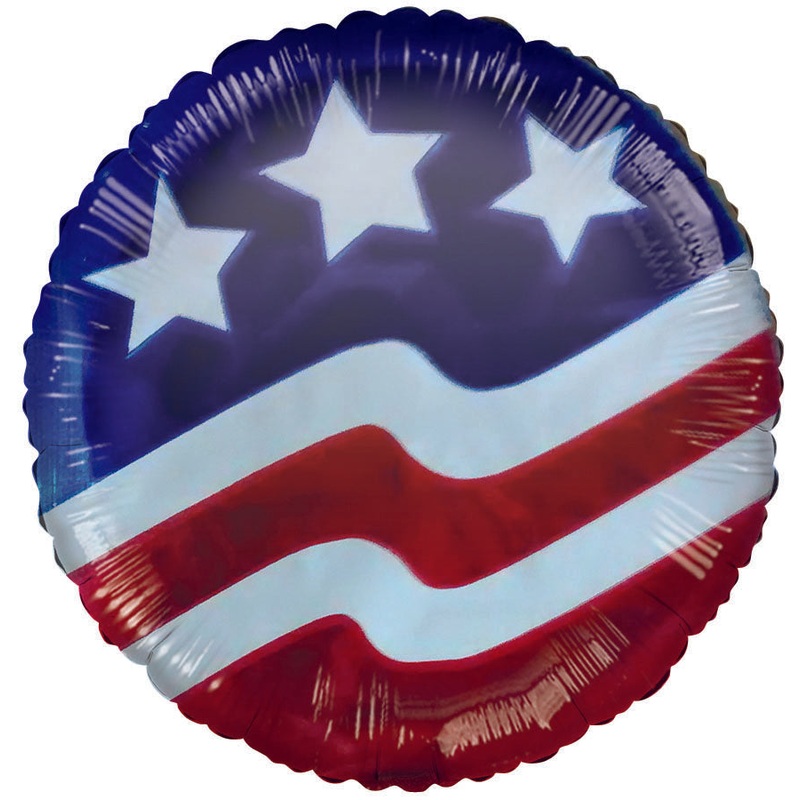 2" Airfill Only American Flag Balloon