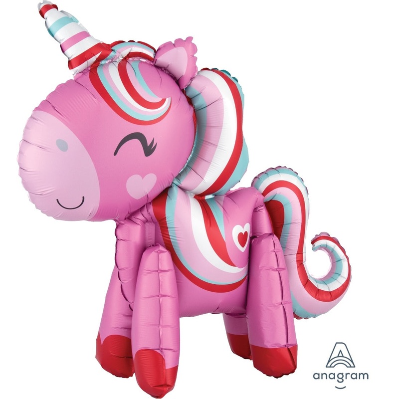 22" Standing Airfill Only Magical Unicorn Multi Foil Balloon