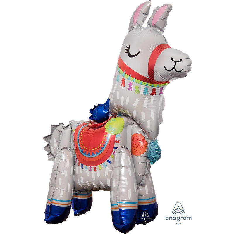 23" Airfill Only Multi-Balloon Consumer Inflatable Standing Llama Foil Balloon
